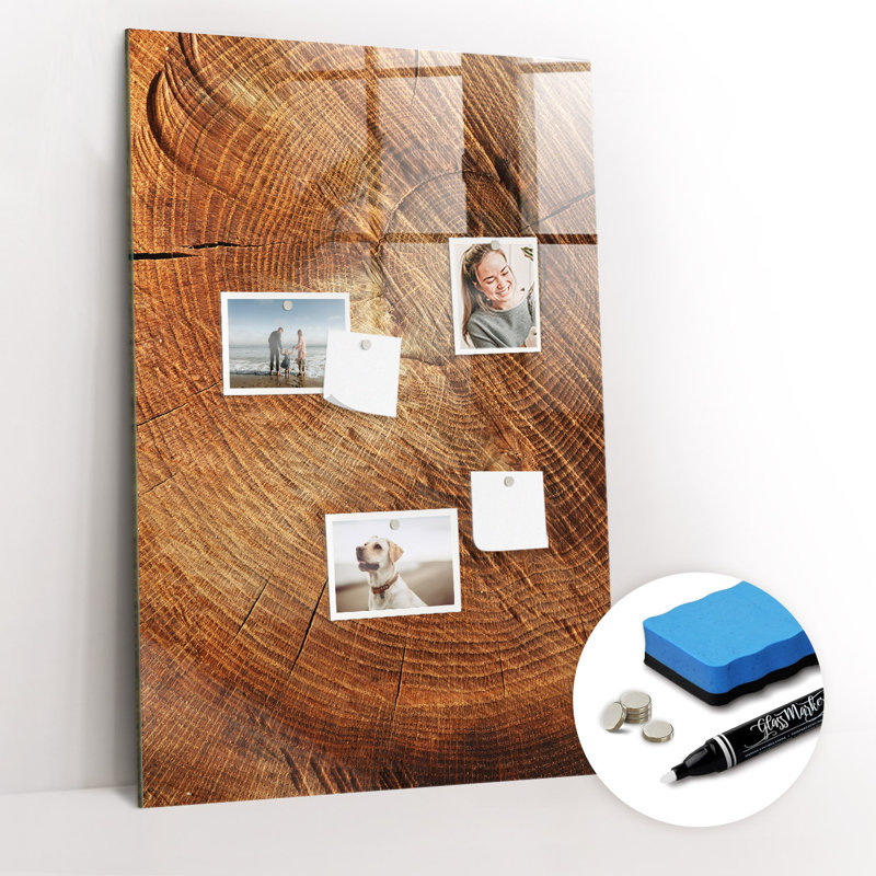 Magnetic Memo Board Whiteboard - 60 x 90 cm - With Marker and Magnets - Trunk cross-section