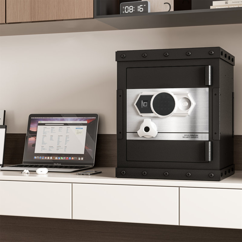 Three-Lock Safe, 14.17" H x 20.47" W x 16.53" D