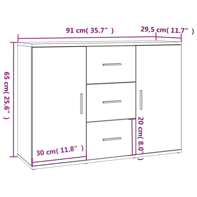 Lindsee 91cm Sideboard