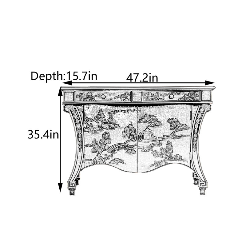 Nouveau meuble d'entrée de style chinois