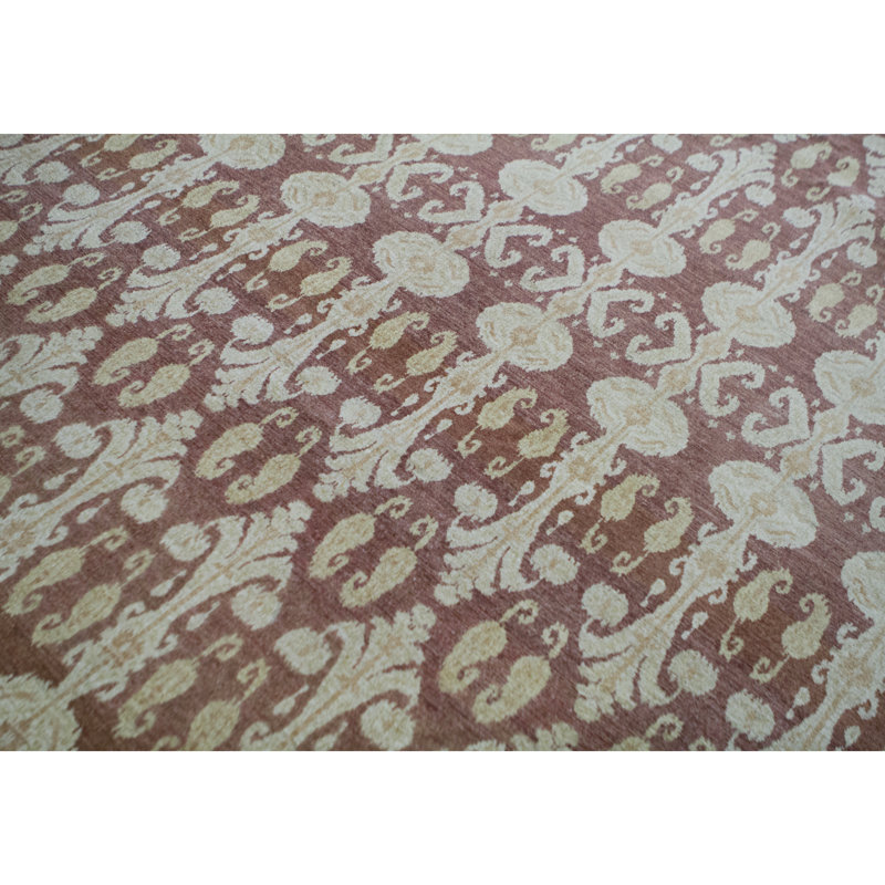 Floral Wool Ikat Area Rug