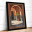 Mediterranean Courtyard Light Coastal - Framed Print-999917587-999917805