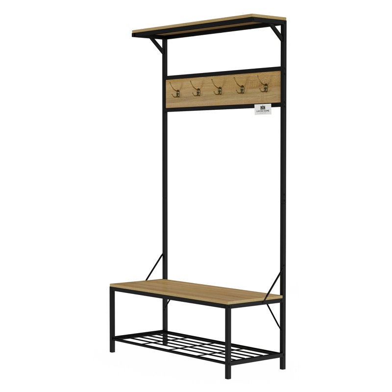 Hall Tree 99.06cm Wide with Bench and Shoe Storage