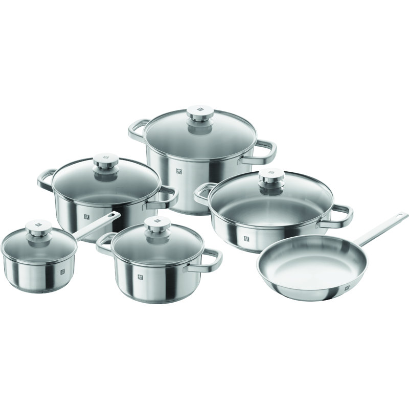 Joy 11 Piece 18/10 Stainless Steel Cookware Set
