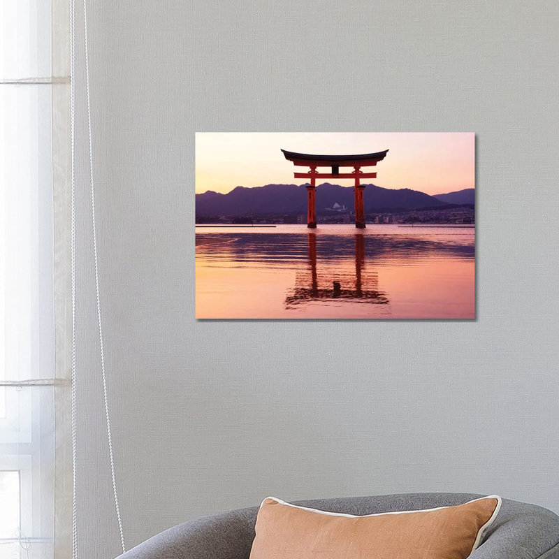 Sunset Of Torii Gate In Miyajima by Philippe Hugonnard - Wrapped Canvas Gallery-Wrapped Canvas Giclée