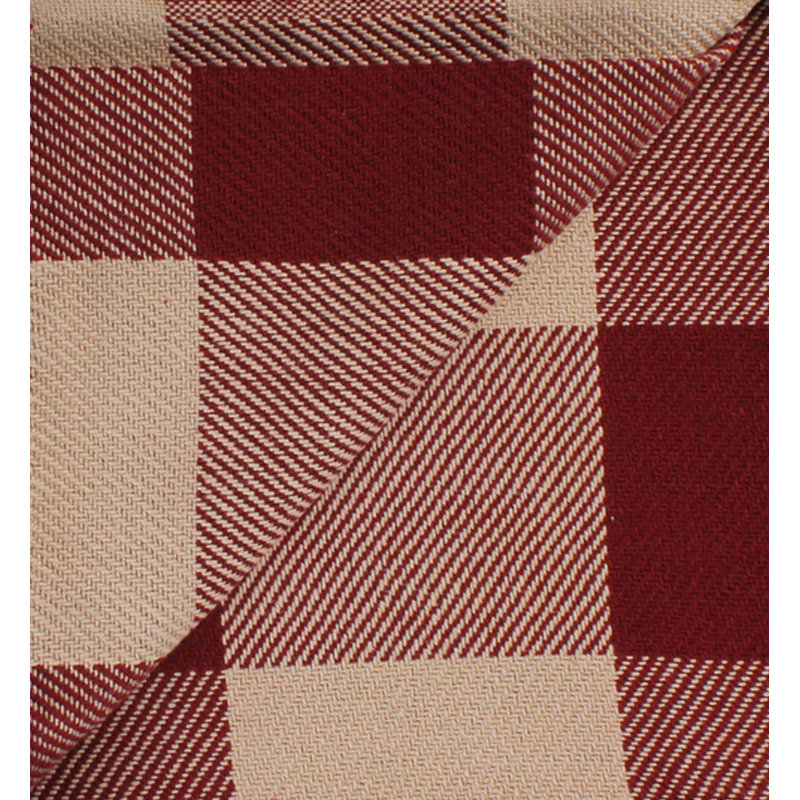Jacquard Trenton afghan, Rouge grange / muscade