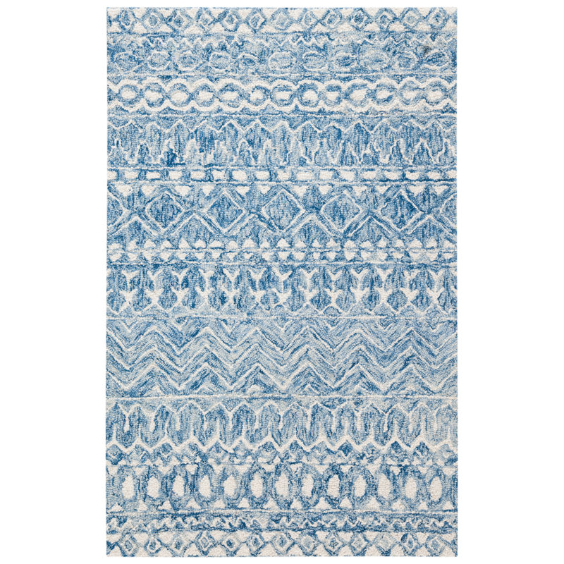 Tapis en laine et coton touffeté à la main Crelake, Rectangle de 2 pi x 3 pi