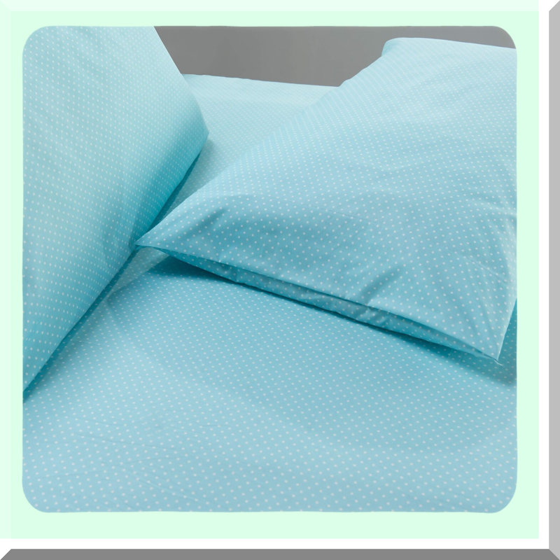 Premium Polkadot Softness Bedding Set - Luxury 1500 Hotel Quality Microfiber Sheets, Wrinkle & Fade Resistant, 6-Piece, Aqua