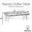 Table basse en bois d'acacia Live Edge
