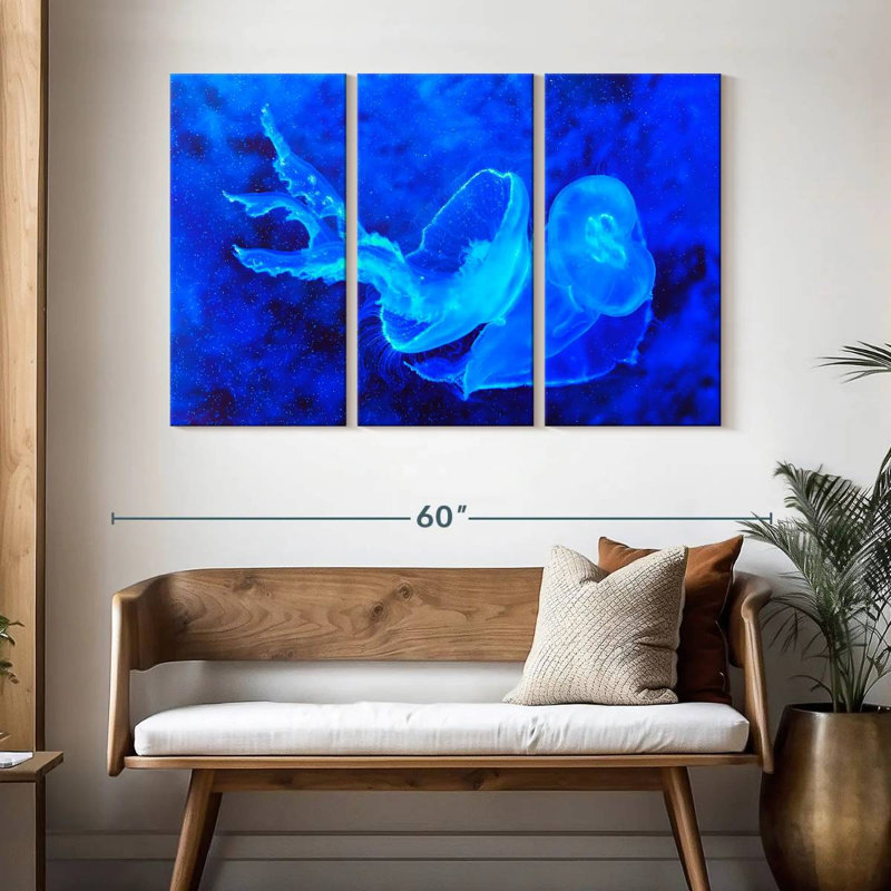 Bell Shaped Jellyfish, 32" H x 50" W