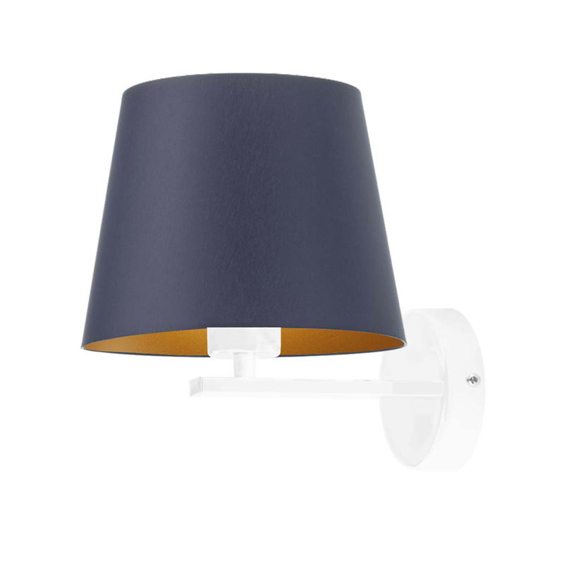 Woodell Steel Swing Arm Sconce, White, Blue