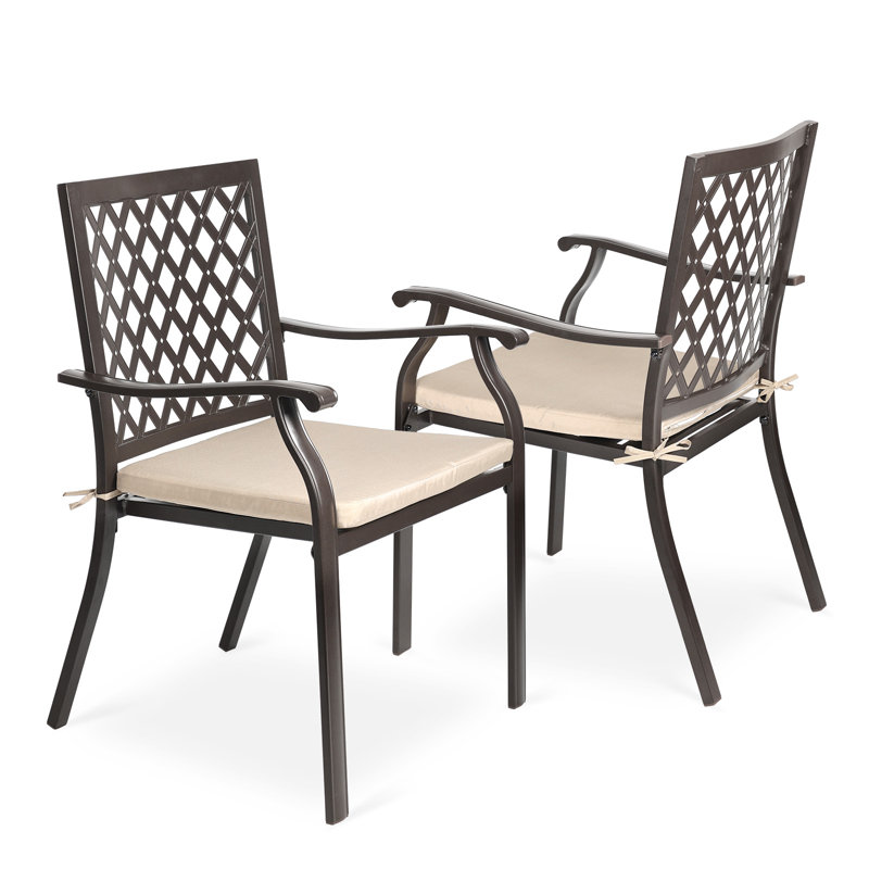 Chaises de salle à manger d'extérieur en métal Aoodor