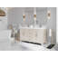 60 po Cambridge X P 22 po Meuble-lavabo double D en grain fin avec quartz blanc Empira