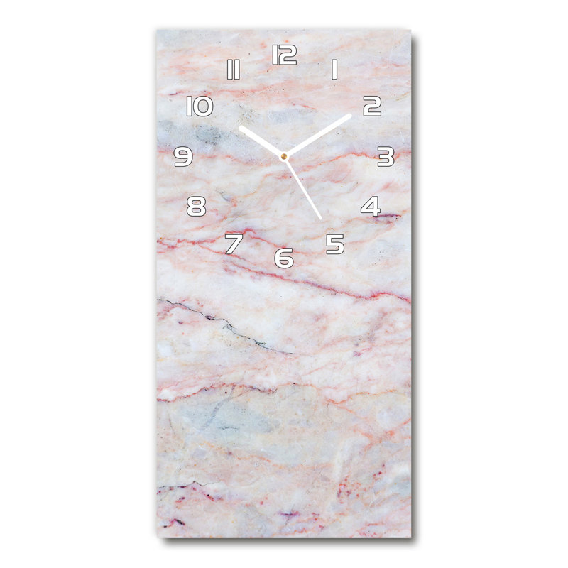 Jagjeevan Glass Wall Clock, Pink/White