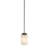 Singh 1-Light Indoor Chrome Mini Pendant with Frosted Glass Cylinder Shade