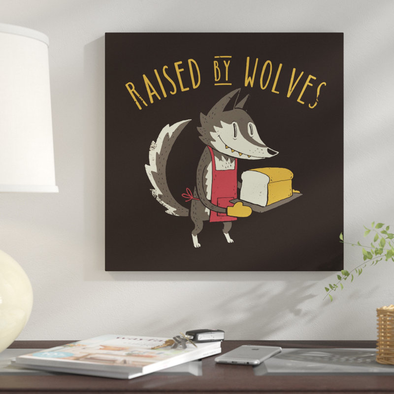 « reliefed par wolves », impression, H 16 po x l 16 po x P 0,75 po, Toile tendue