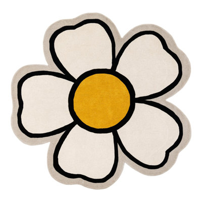 Unique Loom Daisy Playtime Kids Wool Rug