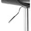 Tabouret de bar contemporain pivotant réglable avec siège et dossier rembourrés, noir