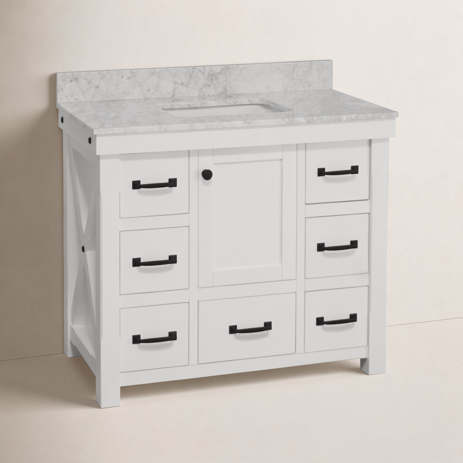 Galvan 42'' Single Bathroom Vanity, White