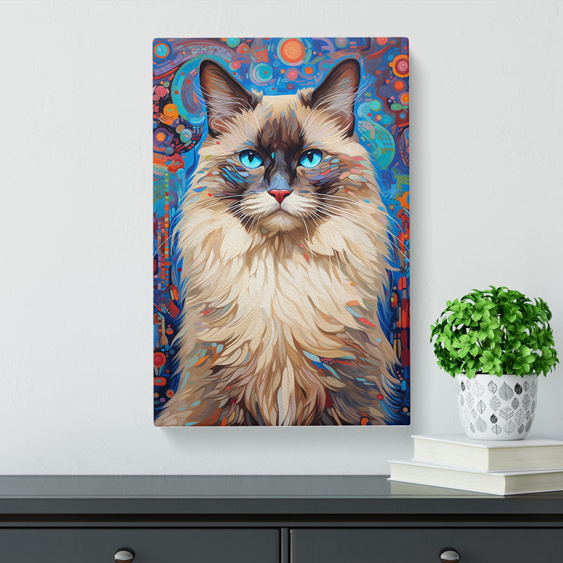 Ragdoll Cat Modern - Wrapped Canvas, 50cm H x 35cm W x 3cm D