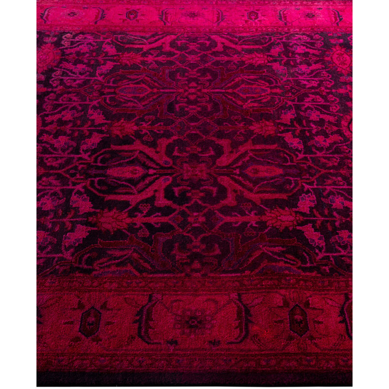 Overdyed One-of-a-Kind 4' 2" X 6' 0" Hand Knotted Area Rug