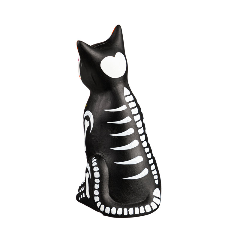 Chat squelette en céramique Cristle