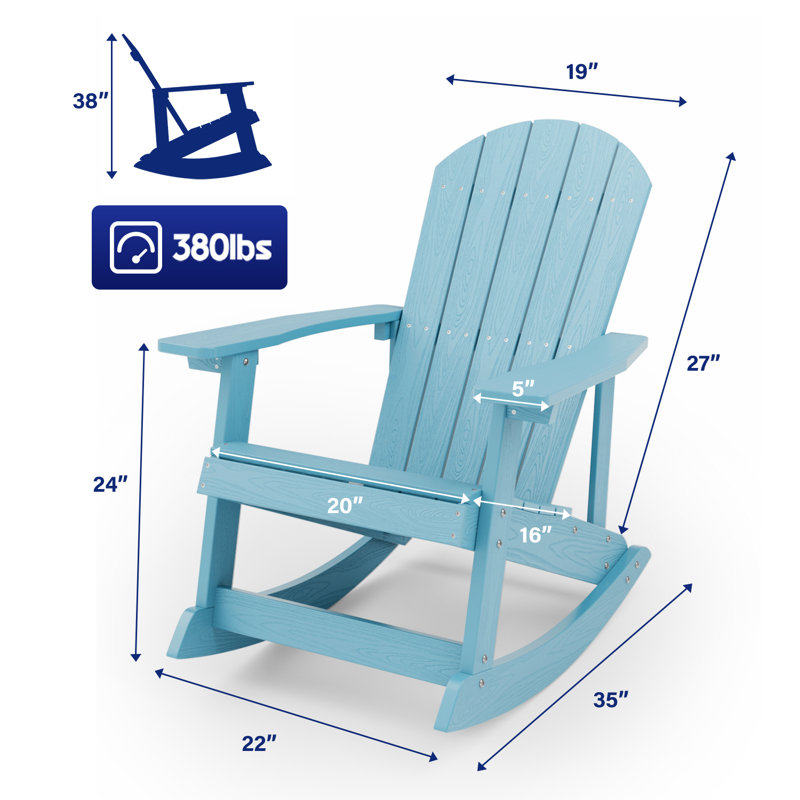 Chaise berçante Harir , Bleu