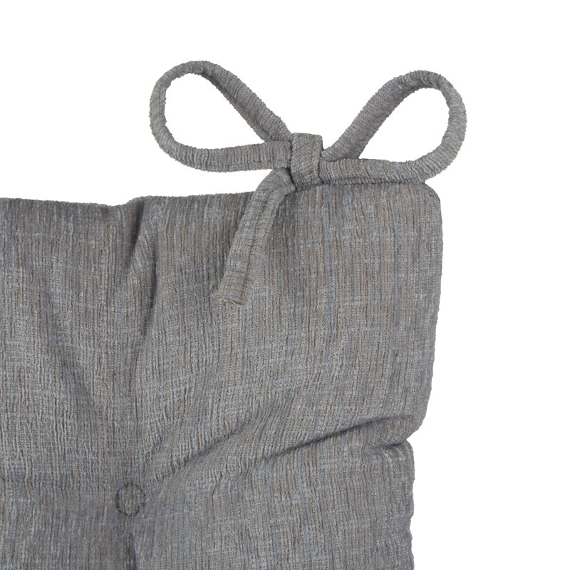 Non-Slip Rocking Chair Cushion Set, Gray Polyester