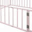 Structure de lit pour grand lit en métal avec clôture et porte, rose-1347802308-1347802309