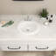 Lavabo de salle de bain encastrable en céramique avec trop-plein 16 po. X 16 po. L 16 po.-125359988