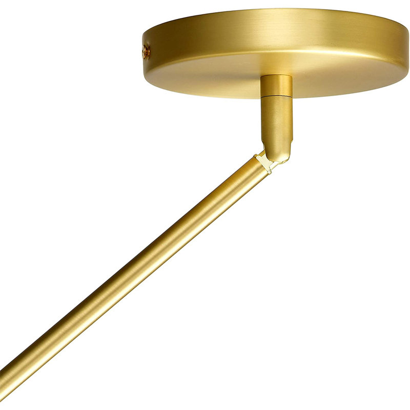 Lustre sphérique unique à 6 lumières Glint, Laiton satiné