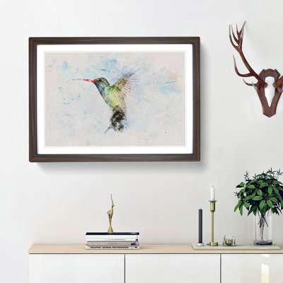 Hummingbird Paint Smudge - Picture Frame Painting Print