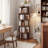 5 Tier 360° Rotating Bookshelf Tower - Space-Saving Round Spinning Display Shelf for Bedroom/Living Room/Office/Home-1332842862-1336704199