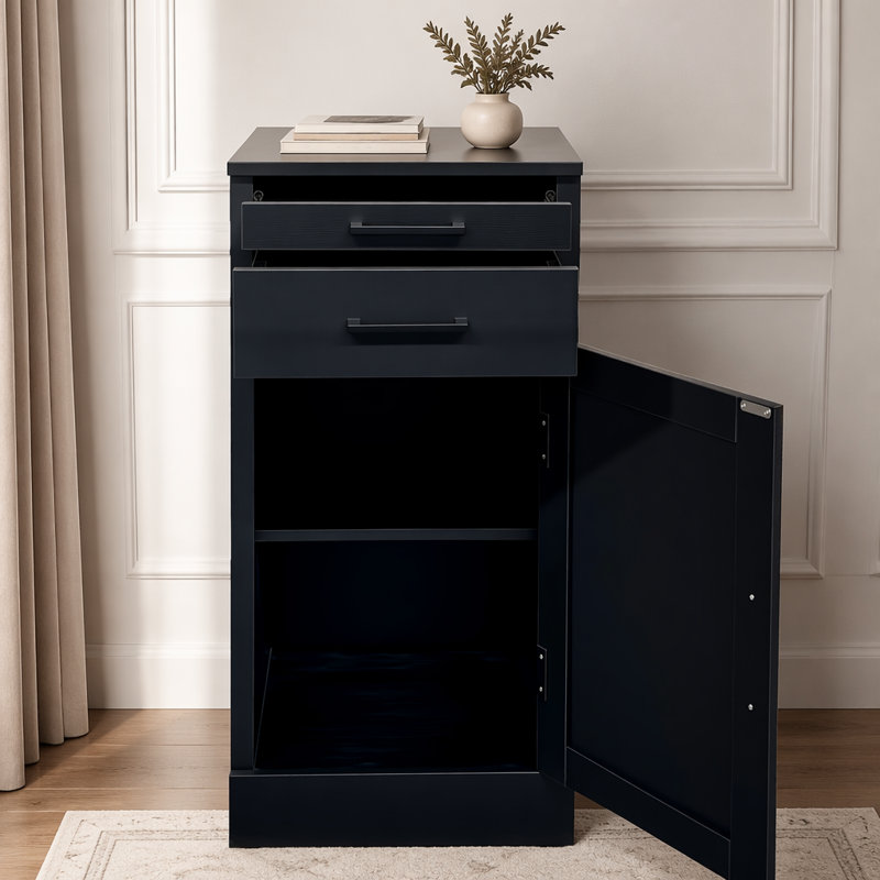 Armoire modulaire pour bar à vin avec huche, rangement spacieux et fonctionnalité d'affichage pour une utilisation polyvalente à la maison.
