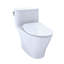 Toilette allongée une pièce à hauteur universelle 1,28 GPF TOTO® Nexus® avec siège CEFIONTECT et SS234 SoftClose, prêt pour WASHLET +, coton blanc