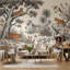 Toile, paysage, papier peint, gravure, tigres-706762572-706762608