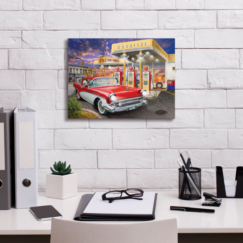 «Filler Up» par Bigelow, illustrations sur toile, H 12 po x l 16 po x P 0,75 po