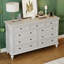 Buffet décoratif moderne en bois massif blanc