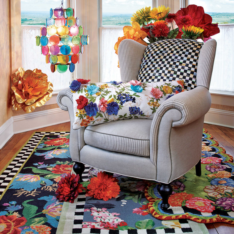 Flower Market Rug, Rectangle 3' x 5'