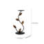 Porte-bougie French Country Leaf, support de bougie colonne en métal noir et doré pour manteau de cheminée ou console