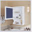 Armoire de rangement murale avec miroir, design élégant en demi-lune pour une vie moderne et organisée-1743067971