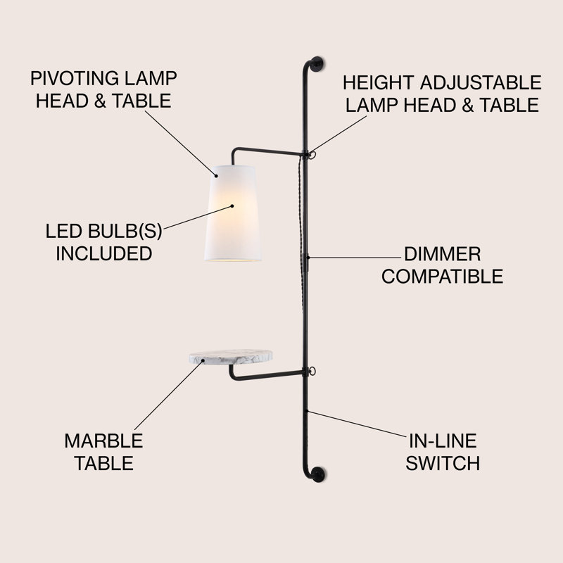 Demitro Iron Plug-in Swing Arm Sconce