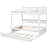 Twin  over twin bunk bed with trundle, White-1788611983