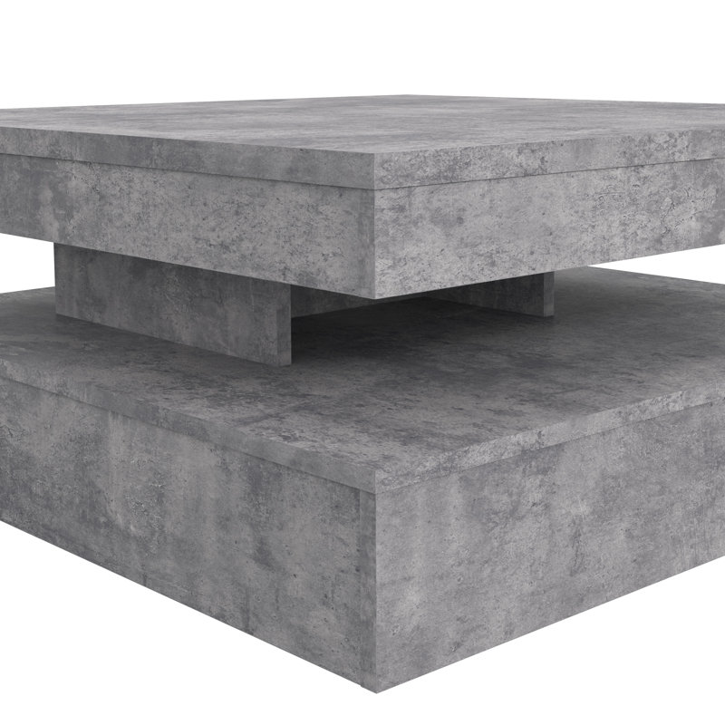 Downer Block Coffee Table, Light grey concrete effect