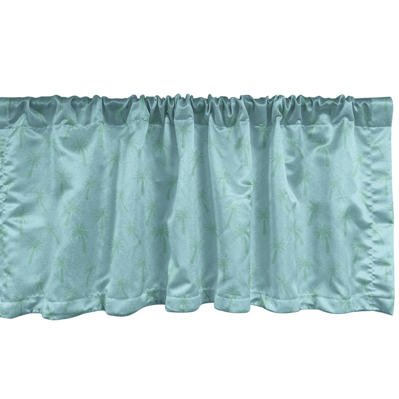 Ensemble de 2 cantonnières hawaïennes et turquoise Turquoise Ambesonne, L 54 po x L 18 po