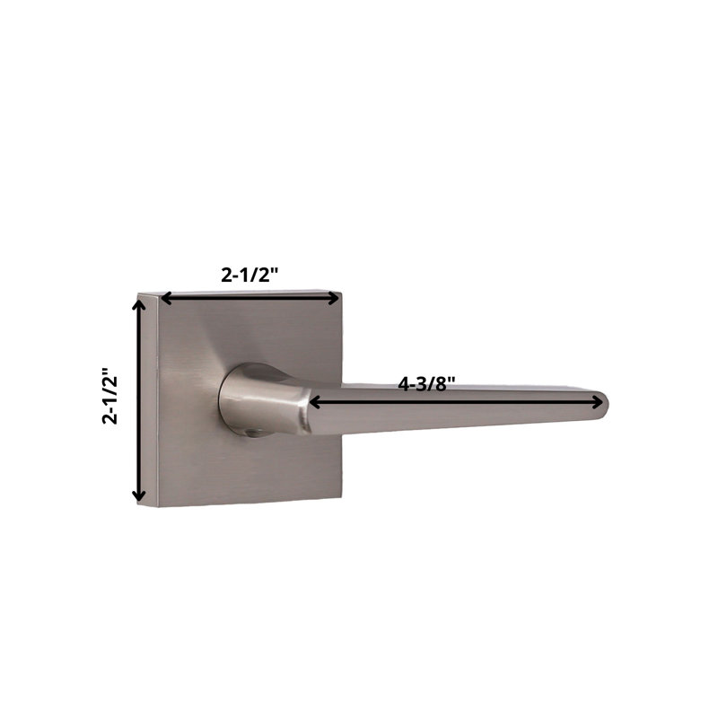 Poignée de porte avec rosette Philtower, Nickel satiné