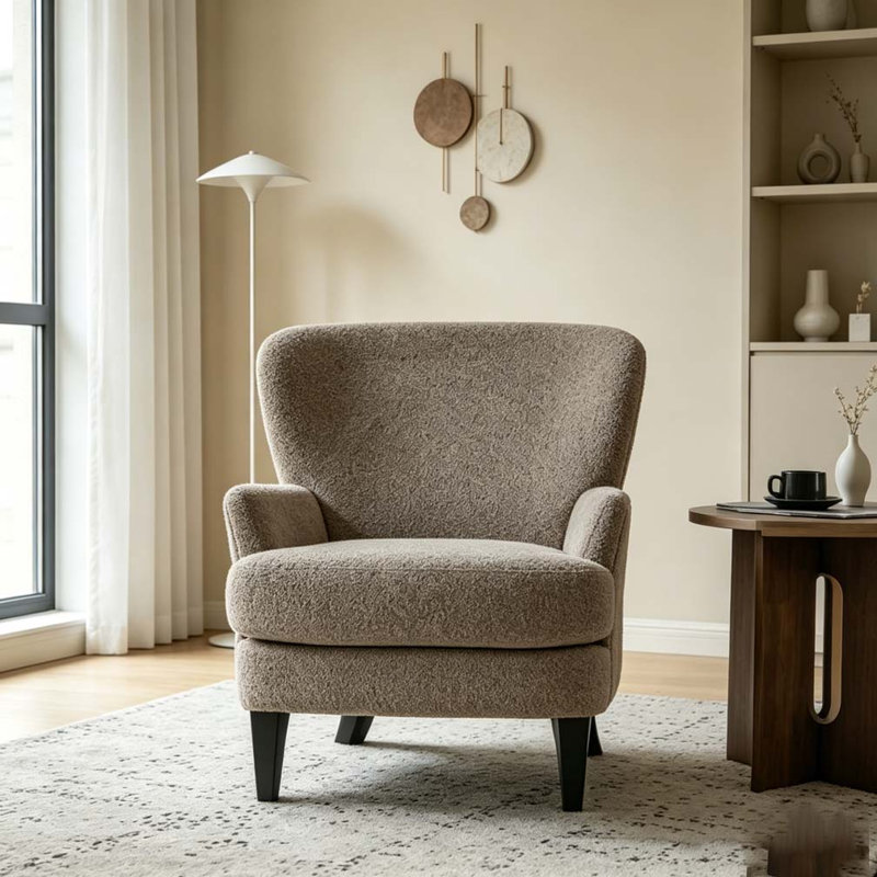 Fauteuil club rembourré Boucle