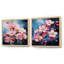 Collage de fleurs de pommier rose I - ensemble de 2 collages floraux carrés-101854402-101854404