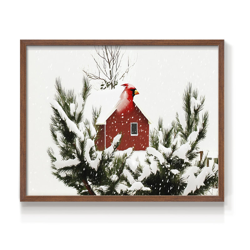 Art de Noël - DC III - Reproduction encadrée - Restickable, H 11 po x l 14 po, Noyer