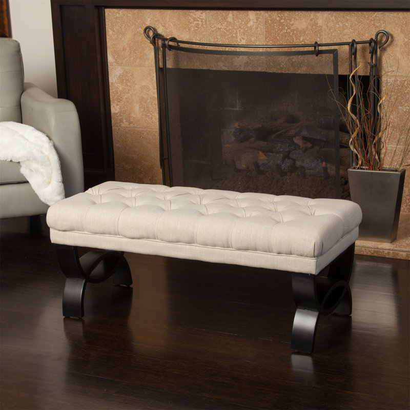 Hilton Ottoman, Light Beige Fabric